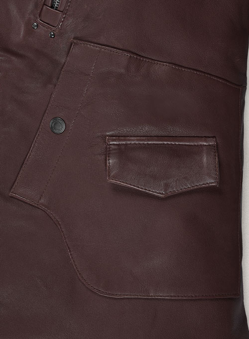 Falcon Burgundy Rider Leather Jacket