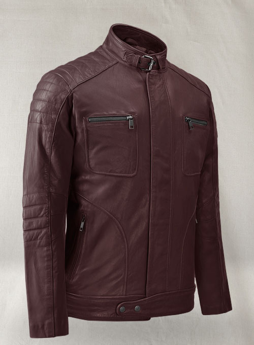 Firefly Moto Burgundy Biker Leather Jacket