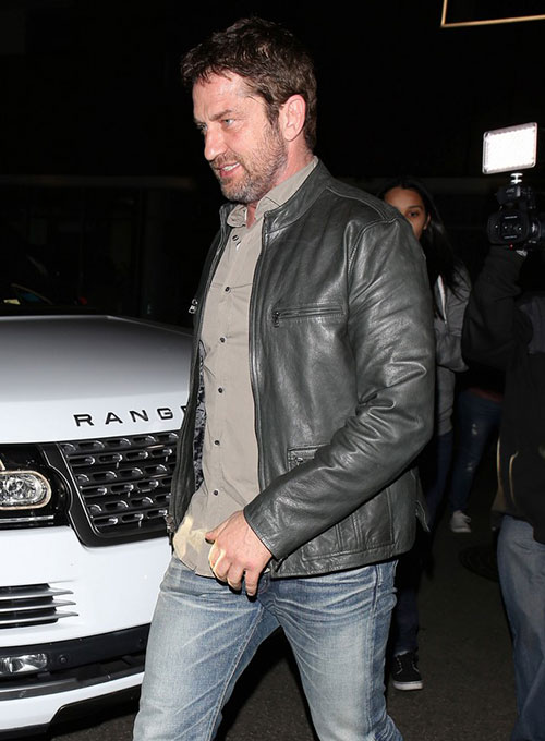 Gerard Butler Leather Jacket #3