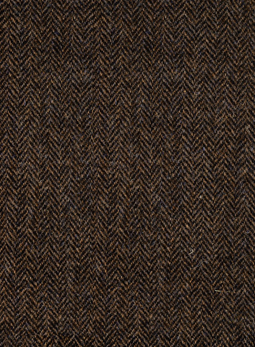 Harris Tweed Dark Brown Herringbone Jacket