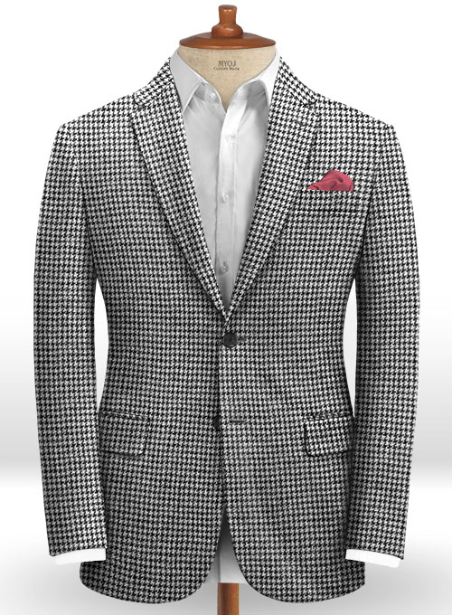 Harris Tweed Houndstooth Light Gray Jacket : MakeYourOwnJeans®: Made To ...