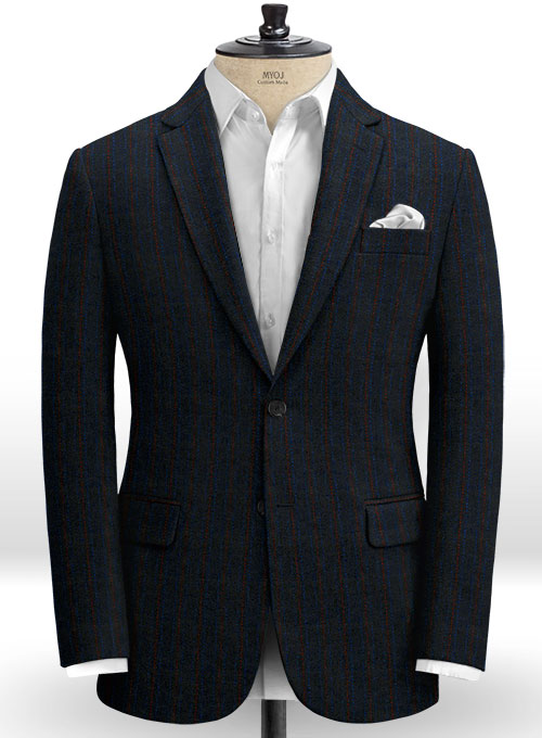 Harris Tweed Midnight Stripe Jacket : Made To Measure Custom Jeans For ...