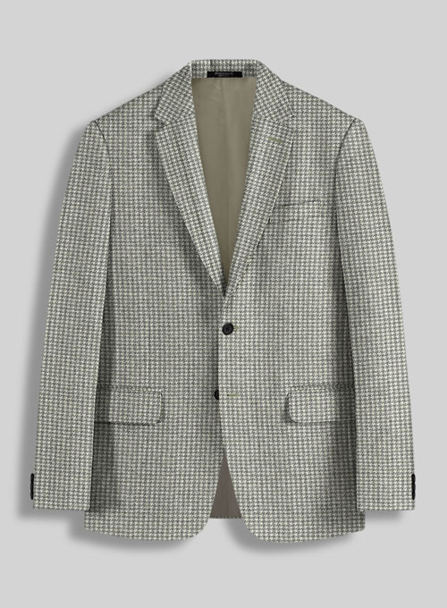 Houndstooth Light Gray Tweed Jacket