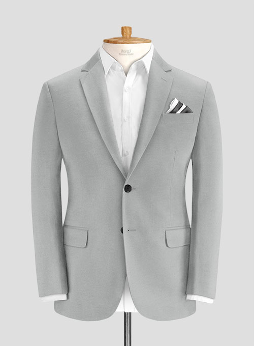 Ice Gray Cotton Power Stretch Chino Jacket