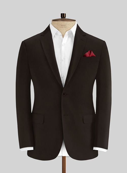 Italian Dark Brown Cotton Stretch Jacket