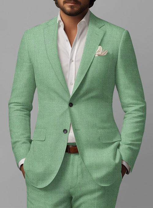 Italian Linen Mojito Green Jacket