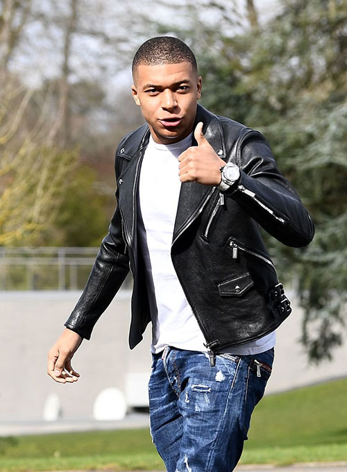 Kylian Mbappe Leather Jacket