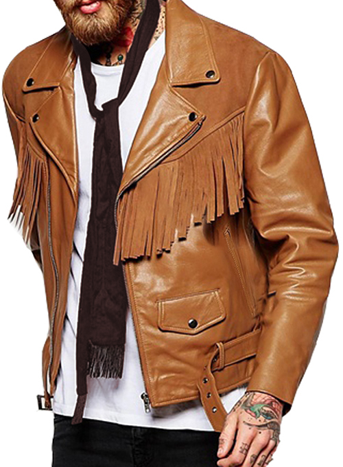 Leather Fringes Jacket #1009