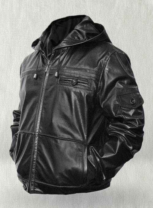 Leather Hood Jacket #704