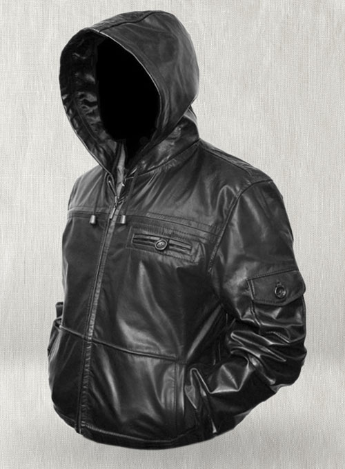 Leather Hood Jacket #704