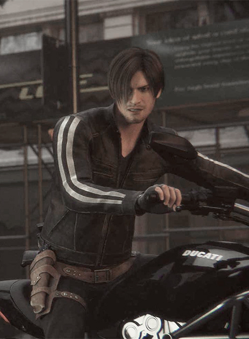 Leon Kennedy Resident Evil: Vendetta Leather Jacket