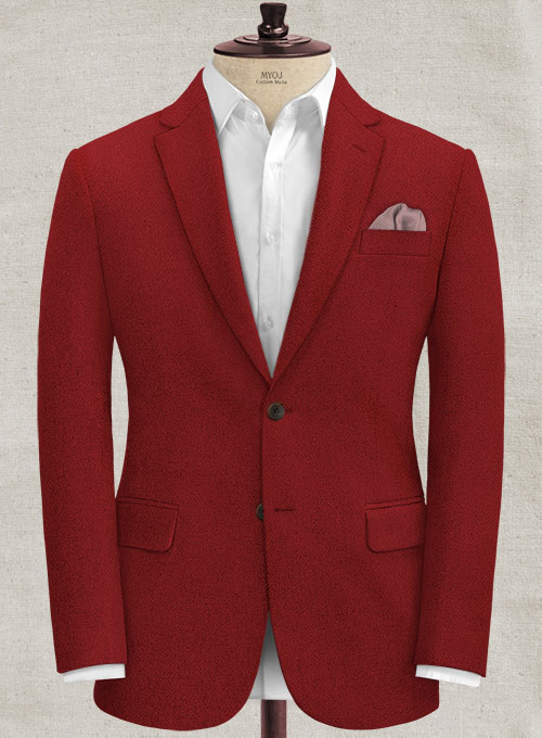 Melange Titan Red Tweed Jacket : Made To Measure Custom Jeans For Men ...