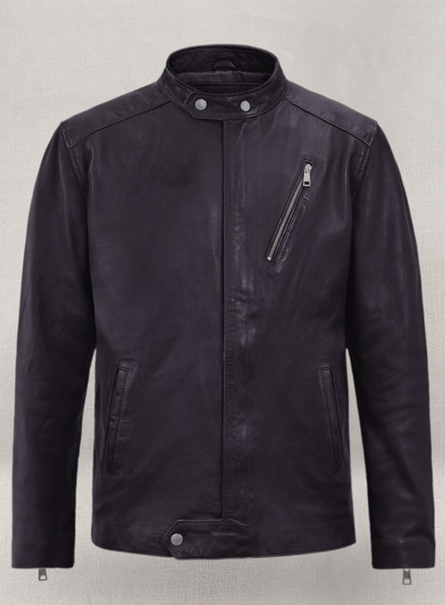 Motorad Purple Biker Leather Jacket