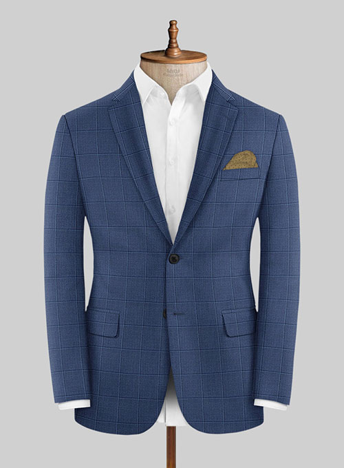 Napolean Pane Blue Wool Jacket