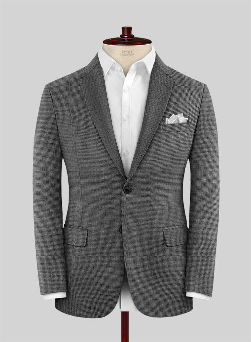 Napolean Gray Birdseye Wool Jacket