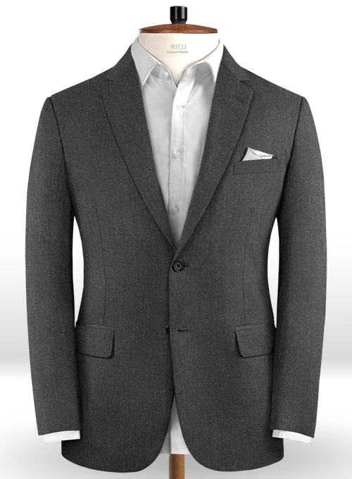 Reda Worsted Dark Gray Pure Wool Jacket