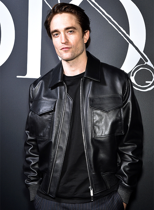 Robert Pattinson 2020 Paris Fashion Show Leather Jacket