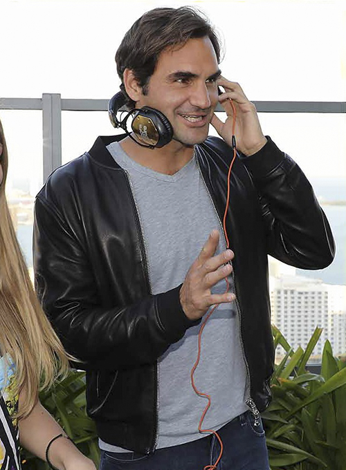 Roger Federer Leather Jacket # 1