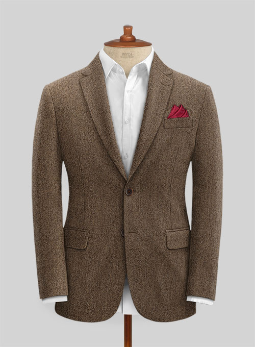 Rust Herringbone Tweed Jacket