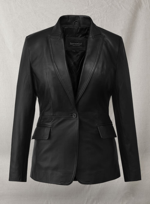 Scarlett Johansson The Winter Soldier Leather Blazer