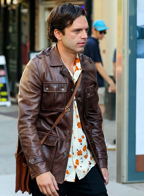 Sebastian Stan A Different Man Leather Jacket