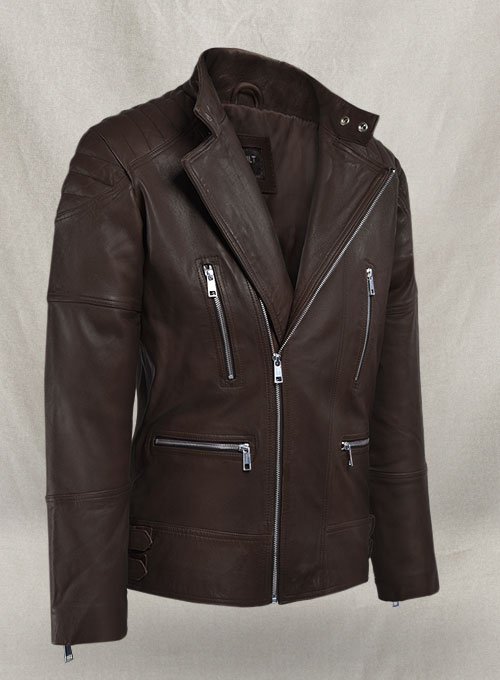 Shotgun Brown Moto Leather Jacket