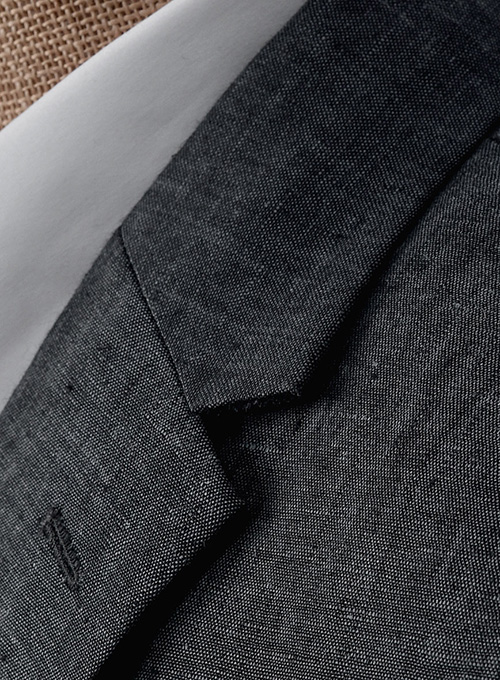 Slate Gray Pure Linen Jacket