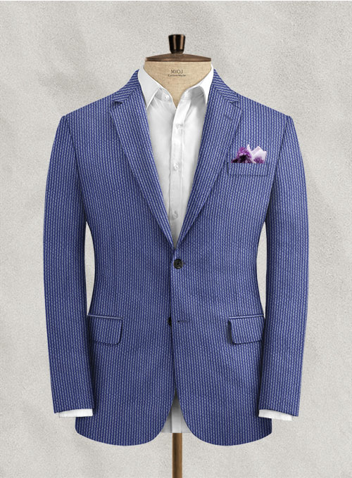 Solbiati Azure Blue Seersucker Jacket