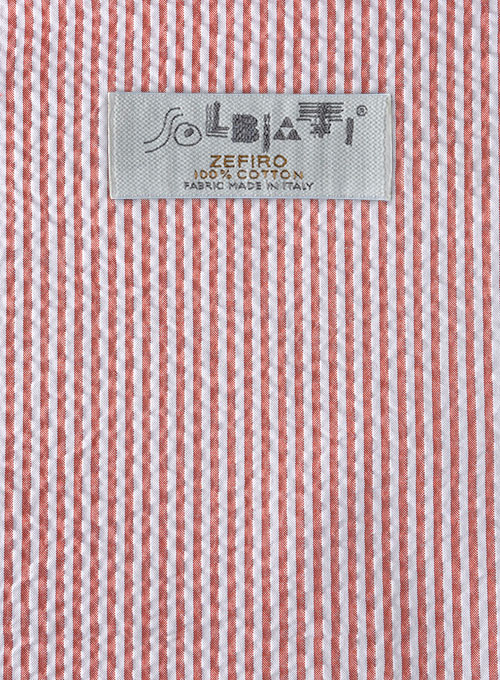 Solbiati Coral Red Seersucker Jacket