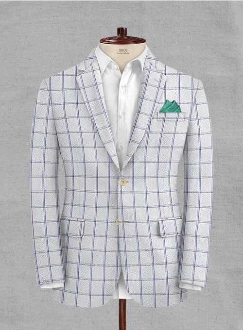 Solbiati White Checks Seersucker Jacket