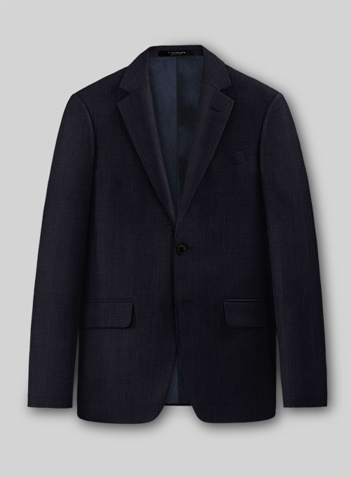 Stretch Midnight Blue Wool Jacket