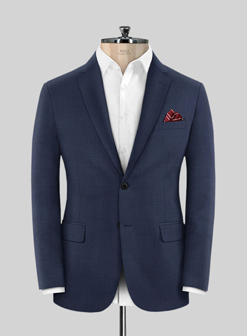 Stretch Royal Blue Wool Jacket