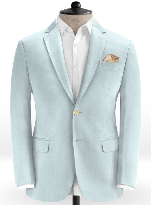 Stretch Summer Weight Spring Blue Chino Jacket : Made To Measure Custom ...