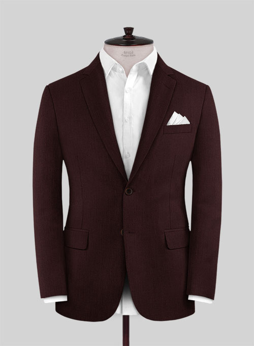 Stretch Wine Wool Jacket