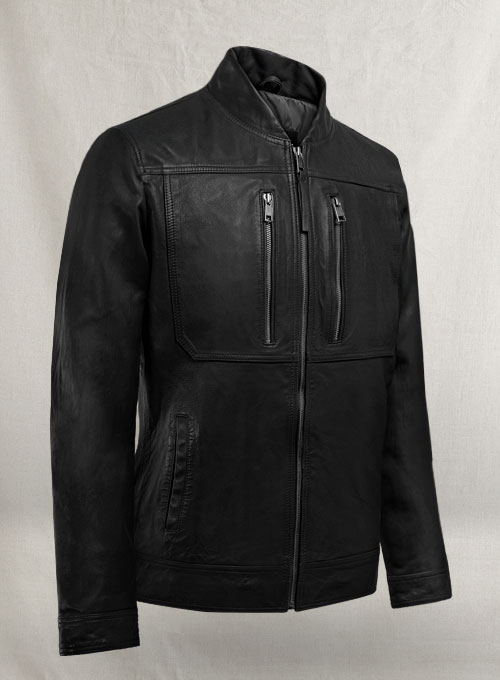 Thunder Storm Black Biker Leather Jacket