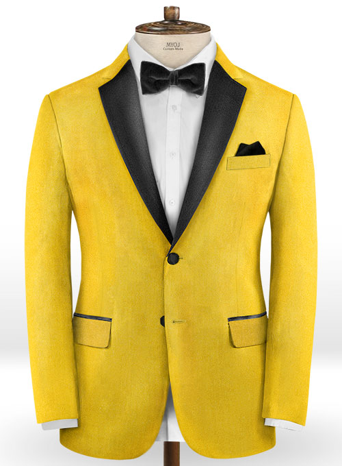 Yellow Velvet Tuxedo Jacket : MakeYourOwnJeans®: Made To Measure Custom ...