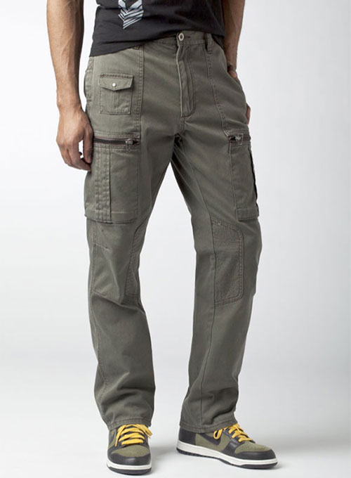 gray cargo jeans