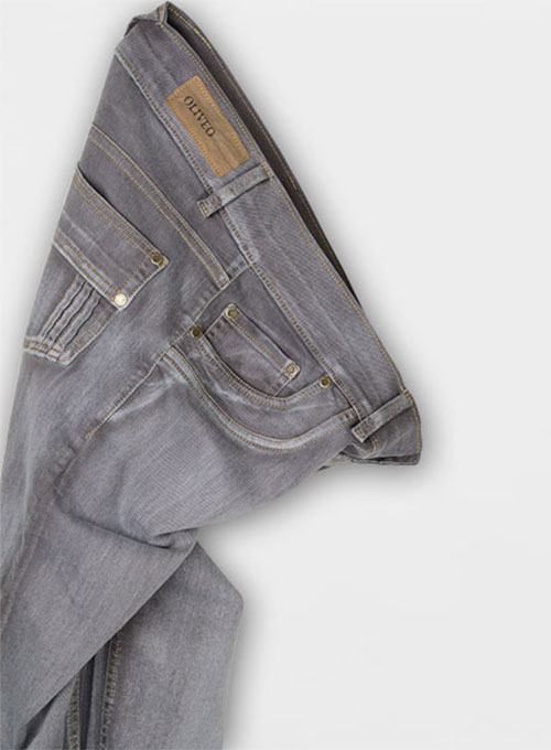 Ash Gray Stretch Jeans - Vintage Wash - Look #314 : Made To Measure ...
