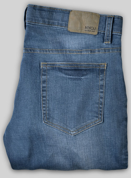 Chicago Blue Stone Wash Whisker Stretch Jeans