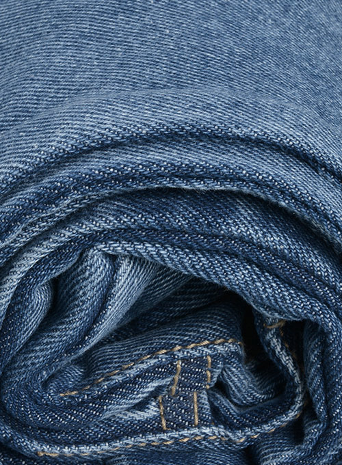 Classic Heavy Blue Stone Wash Whisker Jeans