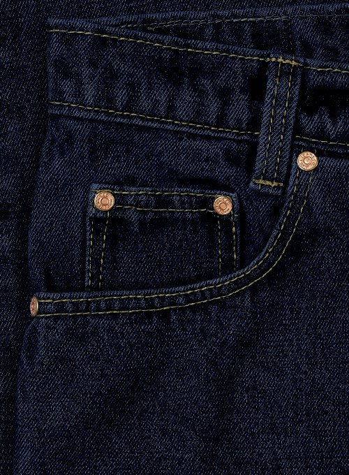 Dark Blue 14.5oz Heavy Denim Jeans - Hard Wash