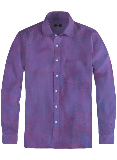 Giza Premium Blue Cotton Shirt - Full Sleeves