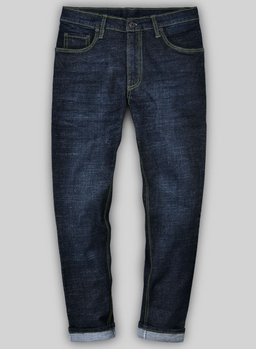 Marlin Blue Stretch Hard Wash Whisker Jeans - Look # 493