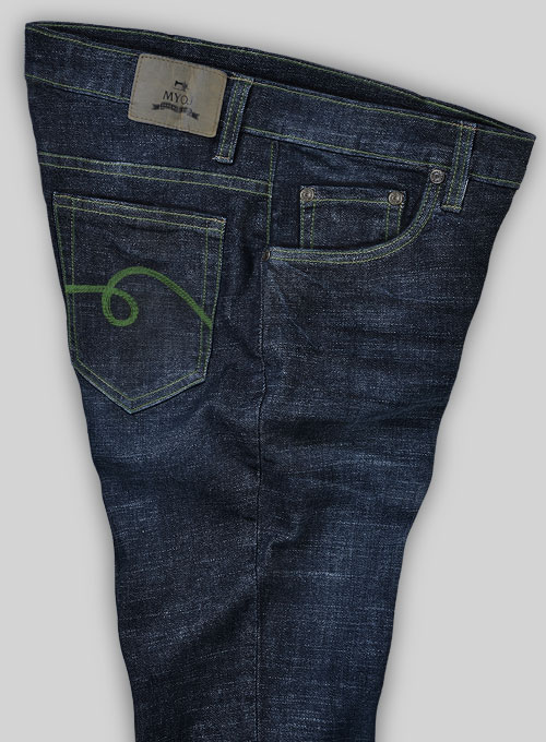 Marlin Blue Stretch Hard Wash Whisker Jeans - Look # 493