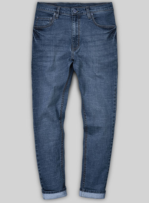 Marlin Blue Stretch Stone Wash Whisker Jeans - Look #522