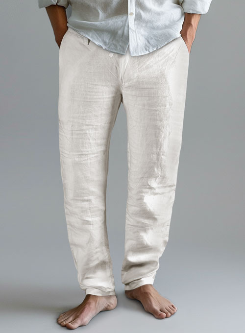 Pure Linen Drawstring Pants