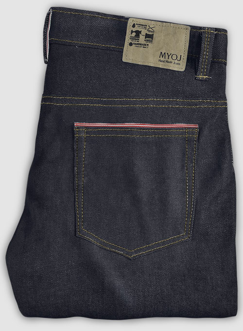 Selvedge Red White Denim Jeans - Raw Unwashed