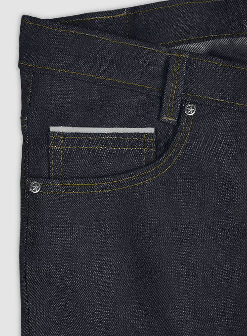 Selvedge White Denim Jeans - Raw Unwashed