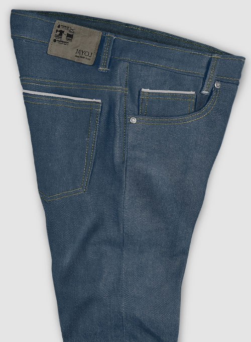 Selvedge White Denim Jeans - Raw Unwashed