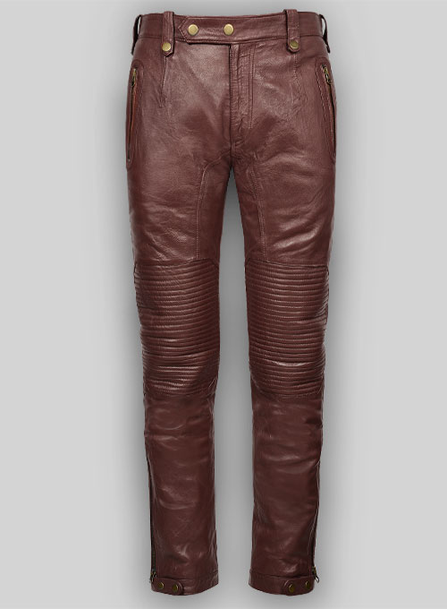 maroon leather pants womens